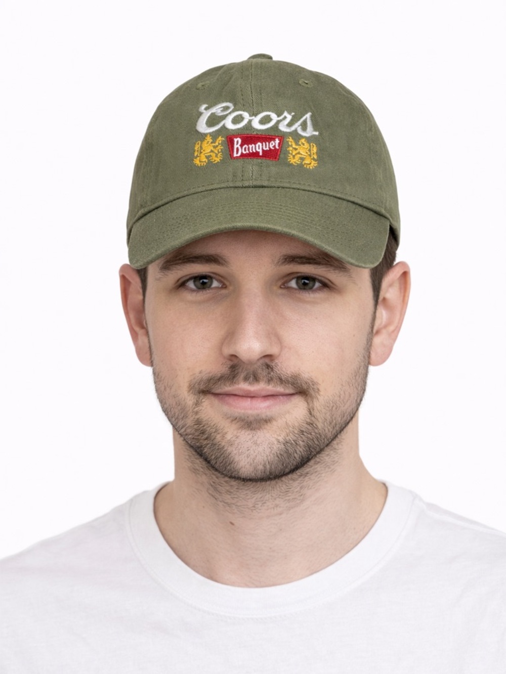 Coors Banquet Beer Snapback Hat Olive Green Adjustable Trucker Cap